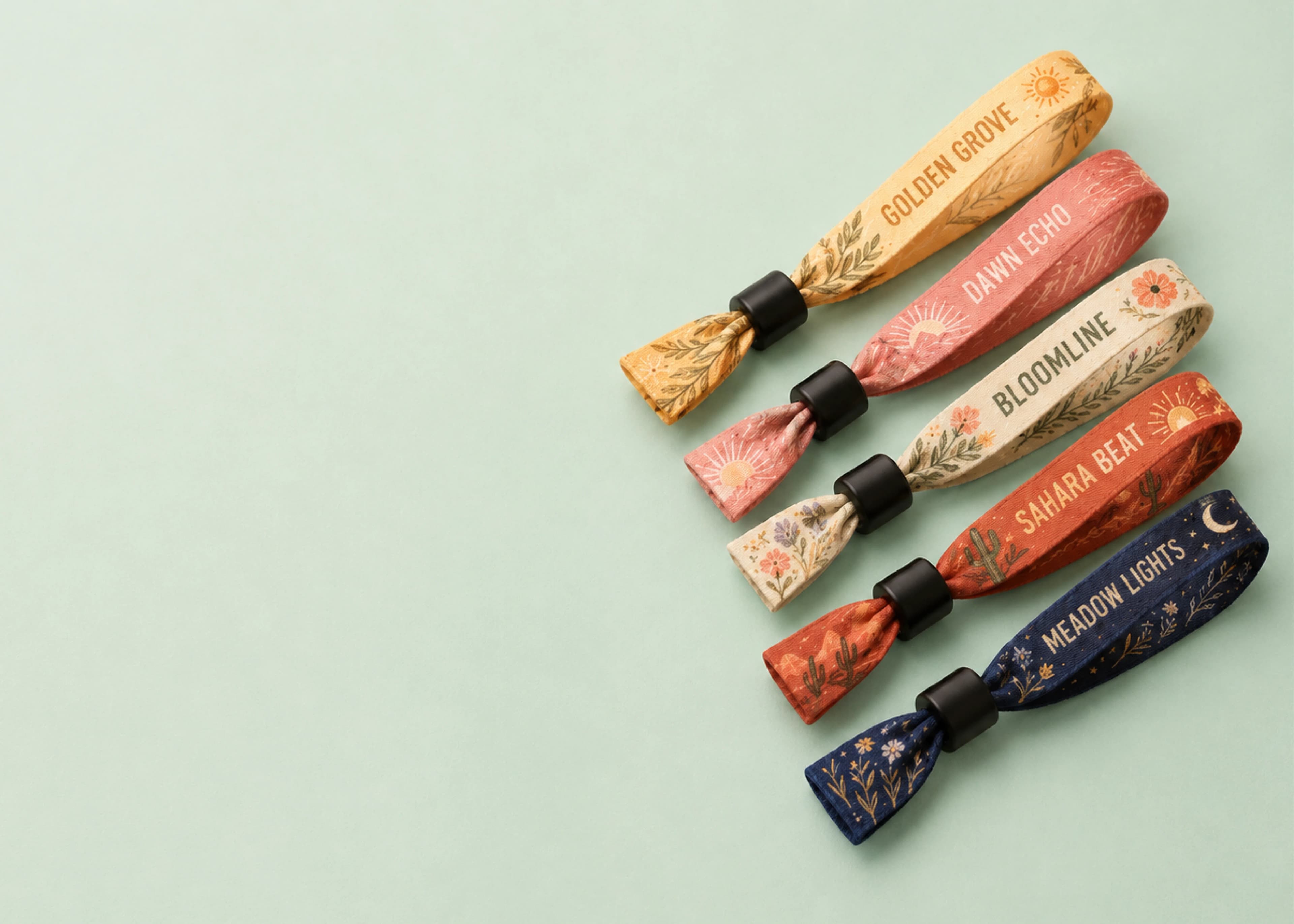 Custom printed wristbands