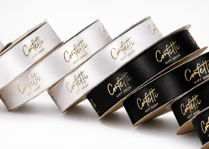 Gold Foil Print Ribbon