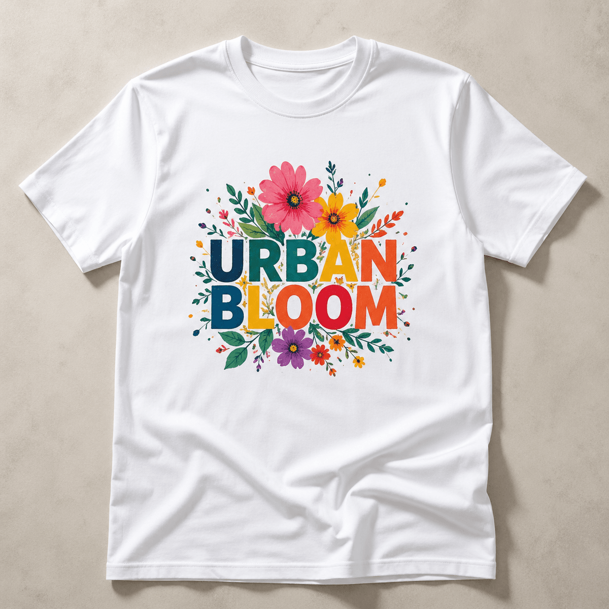 Heat transfer printed T-shirt actual product