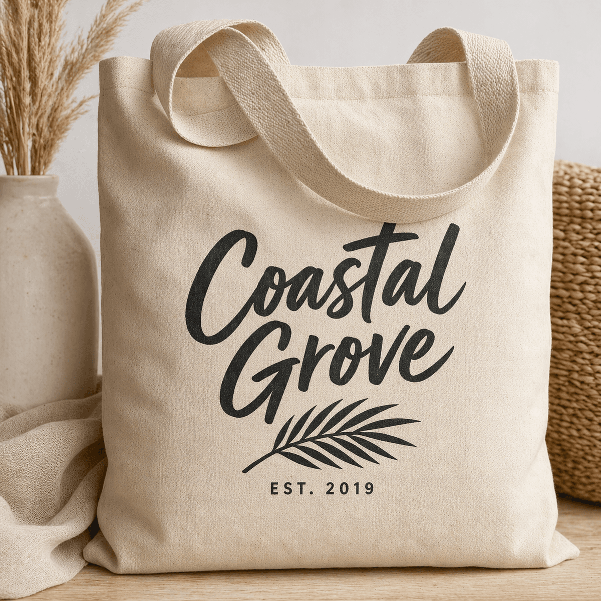 Silkscreen printing on tote bag actual product