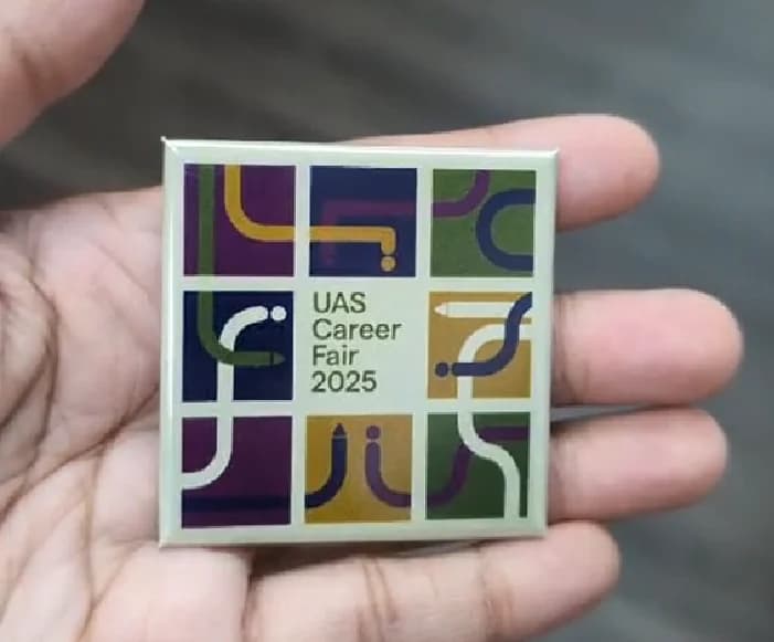 Custom enamel pin for an event