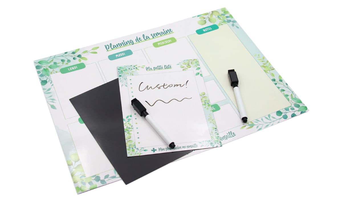 Custom Whiteboard Magnet with Marker Set